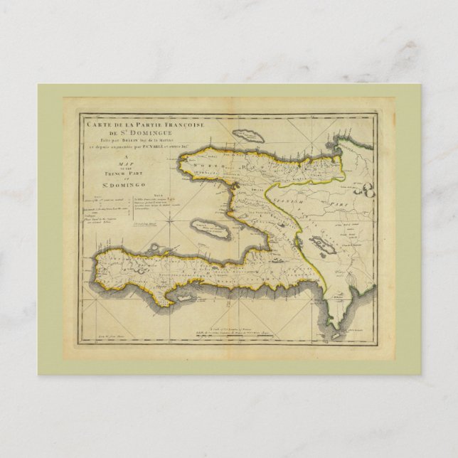 Carte d'Haïti 1814 par Mathew Carey (Devant)