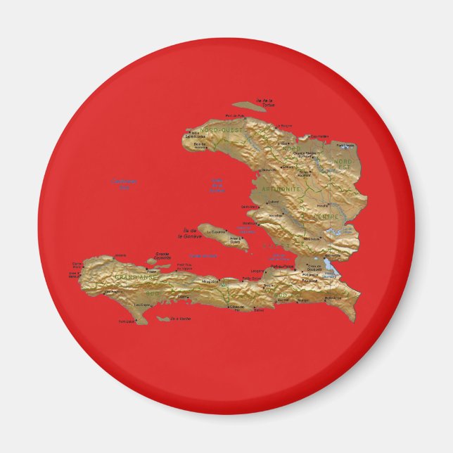 Carte d'Haïti Magnet (Devant)