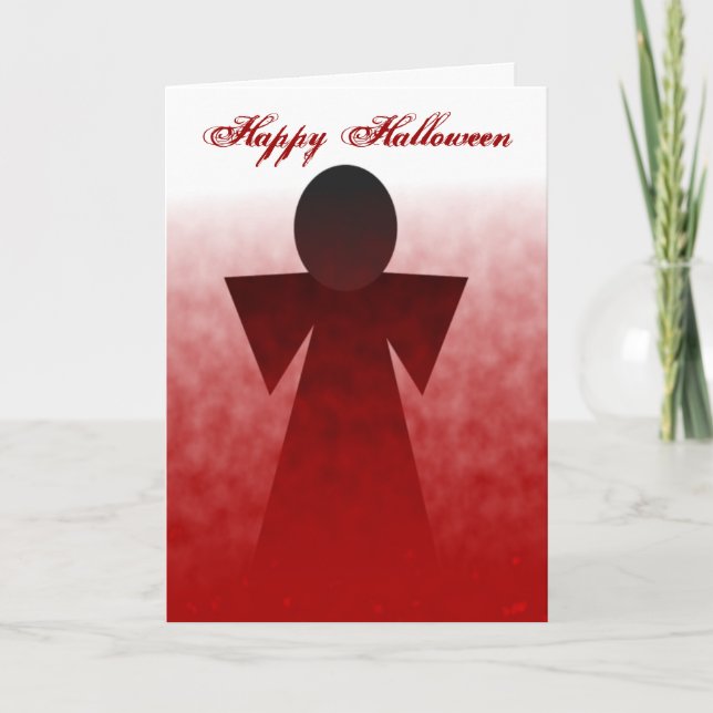 Carte d'Halloween Angel saignant (Devant)