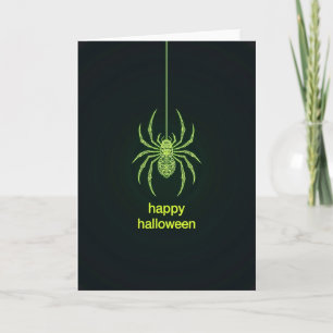 Carte d'Halloween araignée heureuse