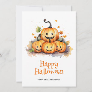 Carte d'Halloween Citrouille