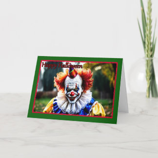 Carte d'Halloween Clown déplaisant