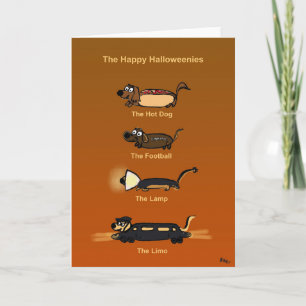 Carte d'Halloween Dachshund !