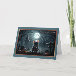 Carte d'Halloween de sale Rat