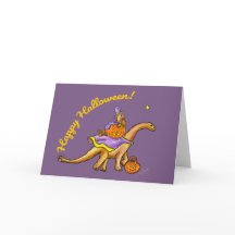 Carte d'Halloween Dinosaure Sweet Child & Me