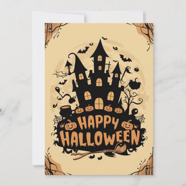 Carte d'Halloween du Citrouille Boo (Devant)