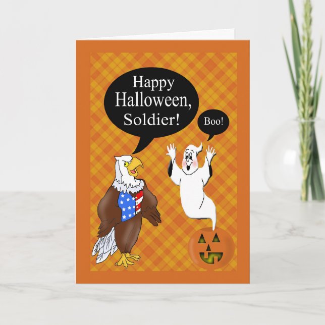 Carte d'Halloween du soldat militaire (Devant)