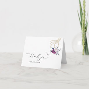 Carte d'Halloween gothique Merci foncé Mariage N10