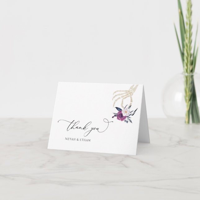 Carte d'Halloween gothique Merci foncé Mariage N10 (Devant)