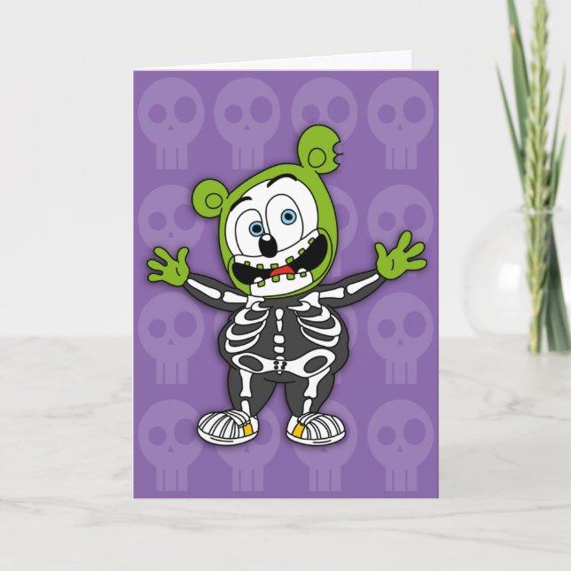 Carte d'Halloween Gummibär Skeleton (Devant)