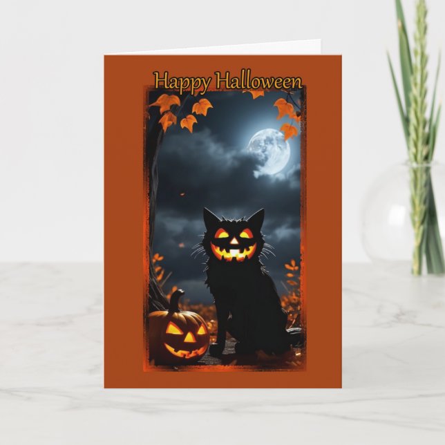 Carte d'Halloween Jack-O-Lantern (Devant)