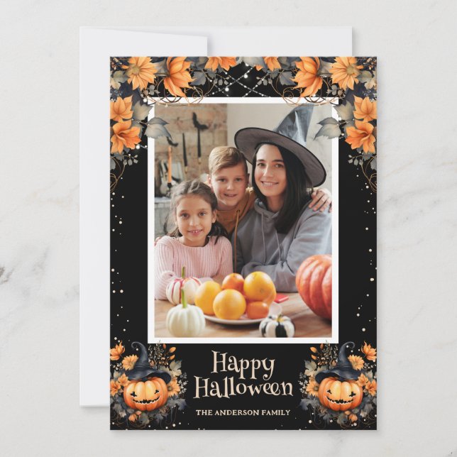 Carte d'Halloween joyeux Jack-O'-Lanterns (Devant)