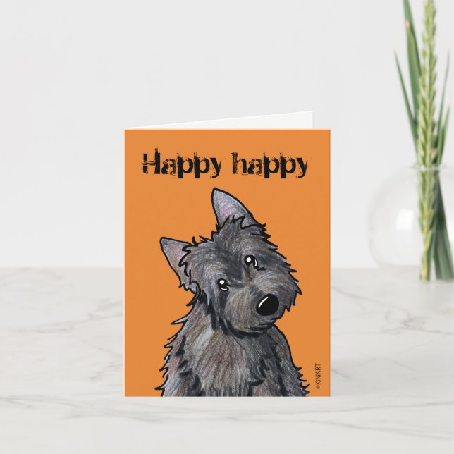 Carte d'Halloween KiniArt Cairn Terrier (Devant)
