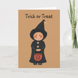 Carte d'Halloween Little Witch