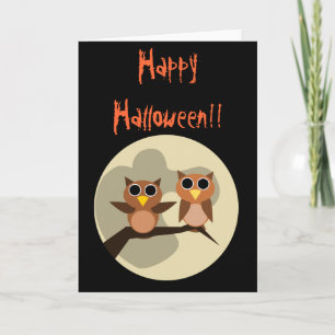 Carte d'Halloween Owl