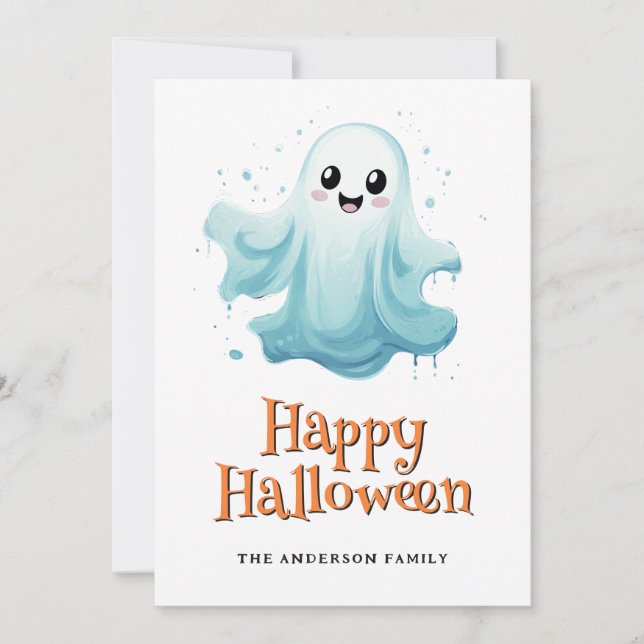 Carte d'Halloween pour enfants Citrouilles Ghosts (Devant)