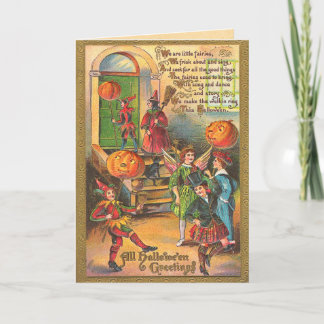 Carte d'Halloween pour enfants vintage