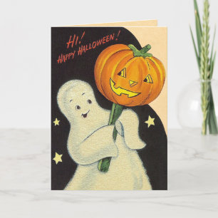 Carte d'Halloween pour enfants Vintage