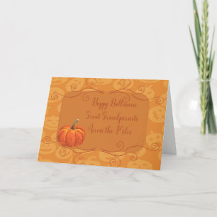 Carte d'Halloween pour grands-parents à travers le