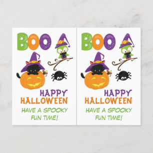 Carte d'Halloween pour les enseignants de l'école 