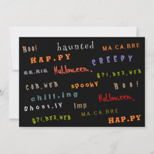 Carte d'Halloween pour l'esprit et la typographie 