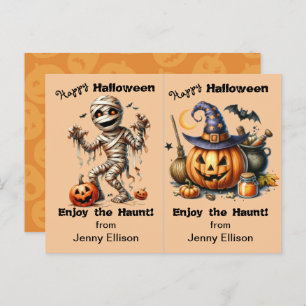 Carte d'Halloween pour maman et Jack o' Lantern Pa