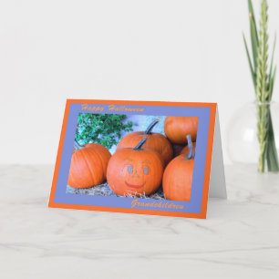 Carte d'Halloween pour petits-enfants, Citrouille 