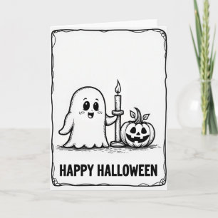 Carte d'Halloween pour un ami fantôme joyeux