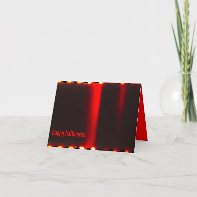 Carte d'Halloween rouge écarlate gothique (Devant)