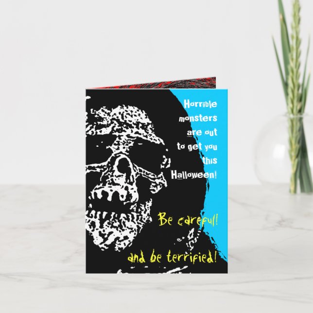 Carte d'Halloween surprise effrayante (Devant)