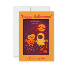 Carte d'Halloween sympa pour enfants 2025
