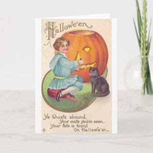 Carte d'Halloween victorienne