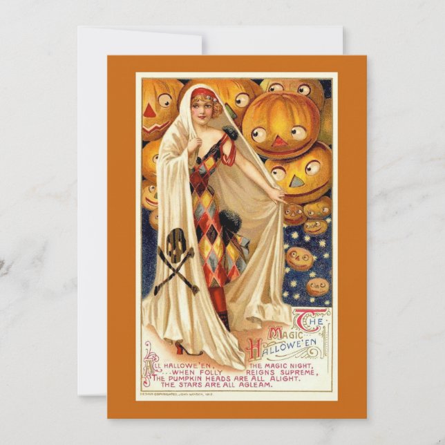 Carte d'Halloween Vintage avec Humour (Devant)