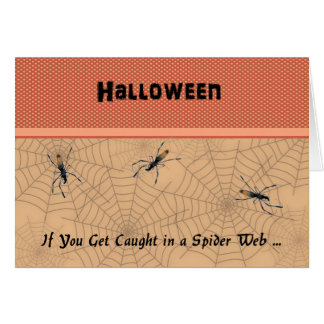 Carte d'Halloween Web Spider