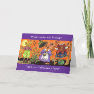 Carte d'Halloween Witchy