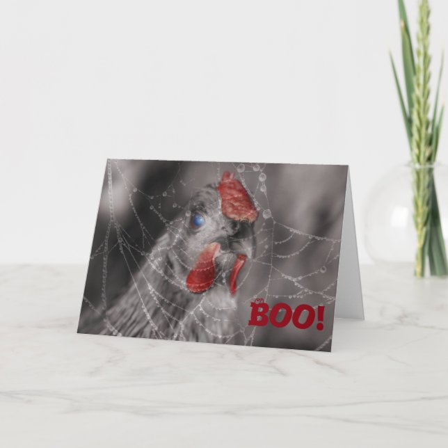 Carte d'Halloween Zombie poulet (Devant)