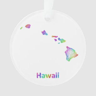 Carte d'Hawaï d'arc-en-ciel