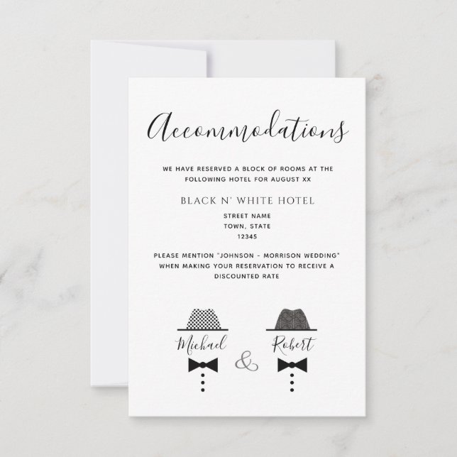 Carte d'hébergement de mariage gay (Devant)