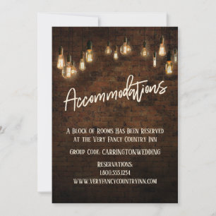 Carte d'hébergement en brique industrielle Edison