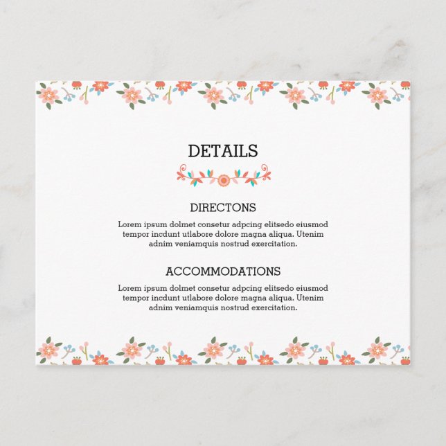 Carte d'hébergement mariage (Devant)