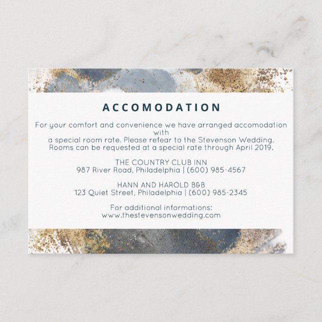 Carte d'hébergement mariage (Devant)