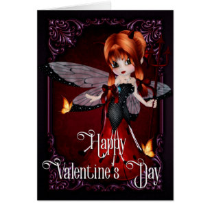 Carte d'Heureuse Sainte-Valentin Gothique Devil La