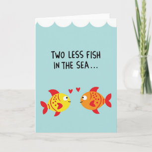 Carte d'histoire d'amour de poissons doux