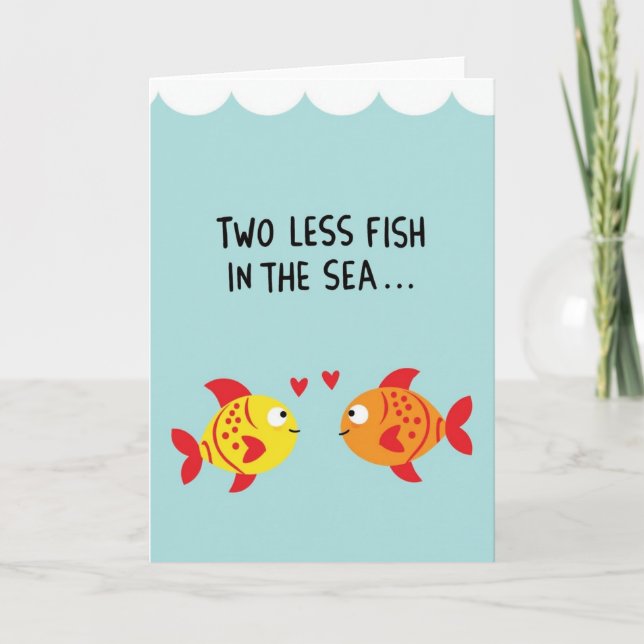 Carte d'histoire d'amour de poissons doux (Devant)