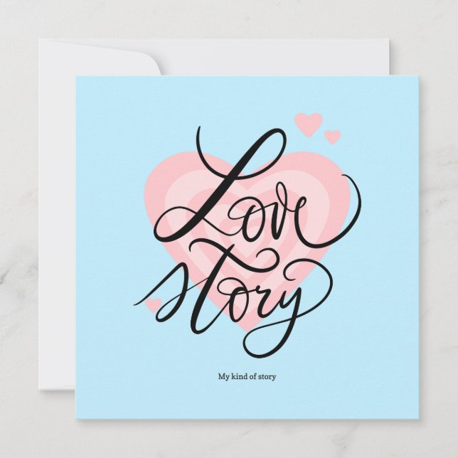 Carte d'histoire d'amour - Ma propre histoire (Devant)