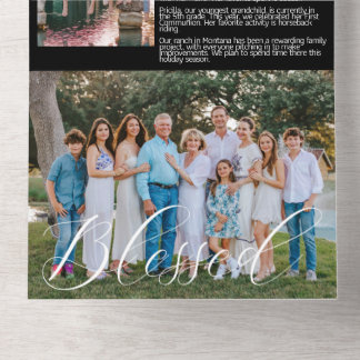 Carte d'histoire de vacances avec photos