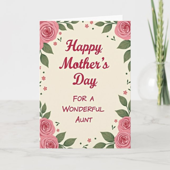 Carte d'hommage à maman Rose gênée (Devant)