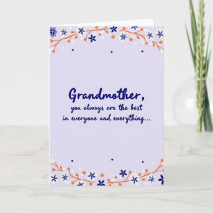 Carte d'hommage à une grand-mère aimante