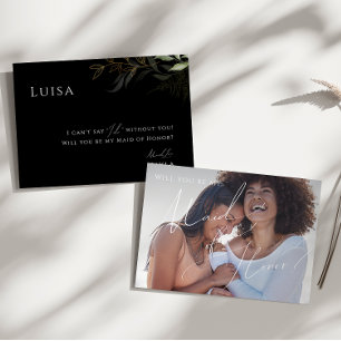 Carte d'honneur couleur verte noir et or