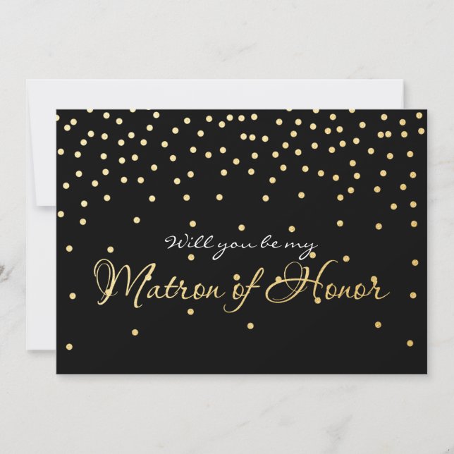 Carte d'HONNEUR MATRON D'Huile D'Or Noir (Devant)